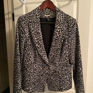 White House Black Market Leopard Blazer
